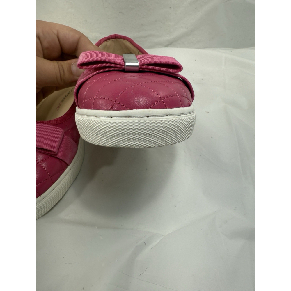Isaac Mizrahi Live Kaitlyn Quilted Leather Flats Size 8.5 Pink Shoes - Picture 7 of 15